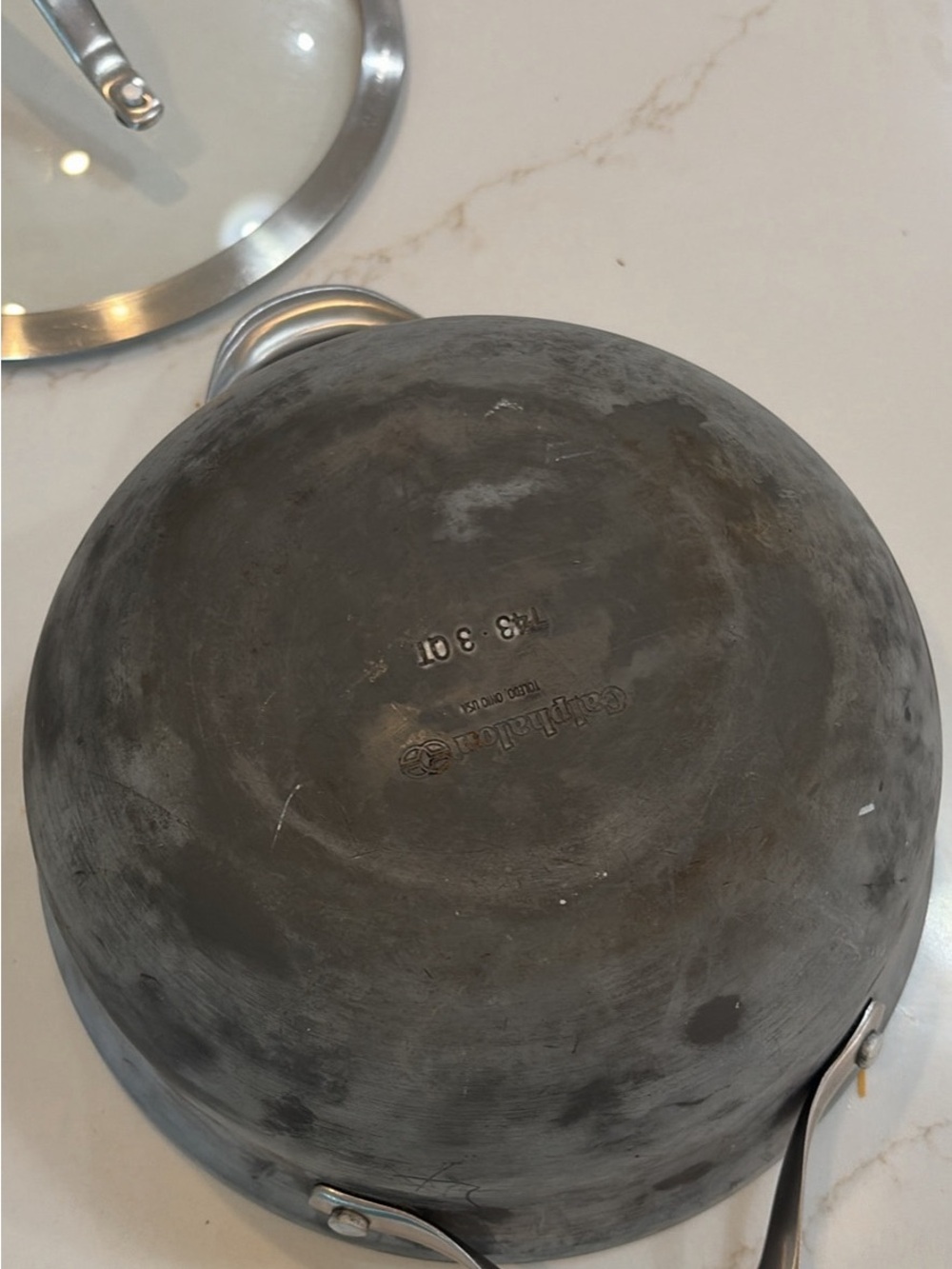 Calphalon Gray/Black Nonstick Saucepan with Stainless Handle